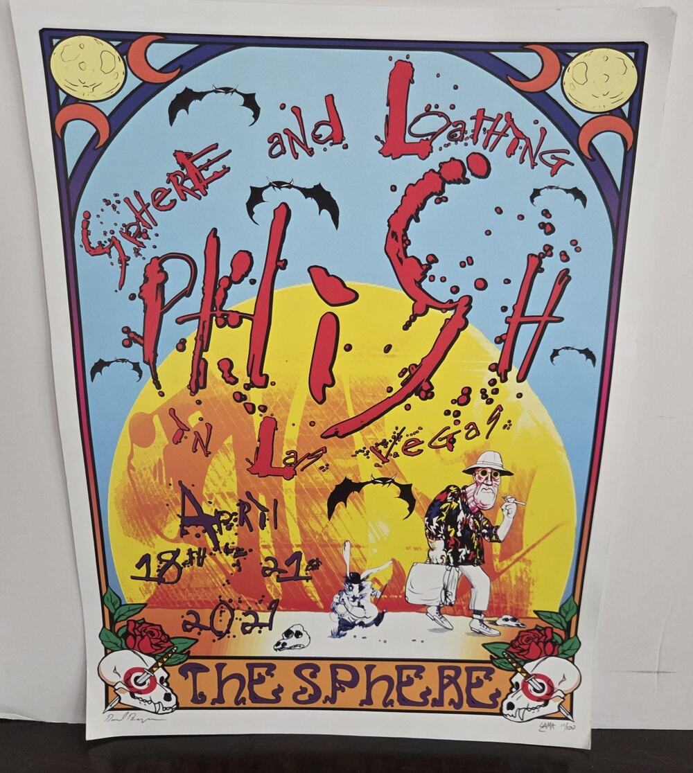 Phish Sphere Las Vegas 2024 Poster Kreizenbeck SAMA Signed Print 11/100 Rare